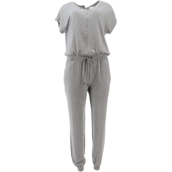 NWT SKINNYGIRL BRAVE FRENCH-TERRY JUMPSUIT HEATHER GRAY XL - Picture 1 of 6